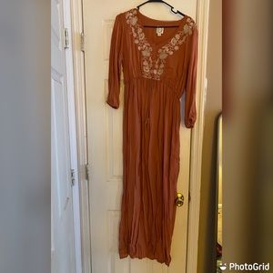 Francesca’s Orange Maxi Dress